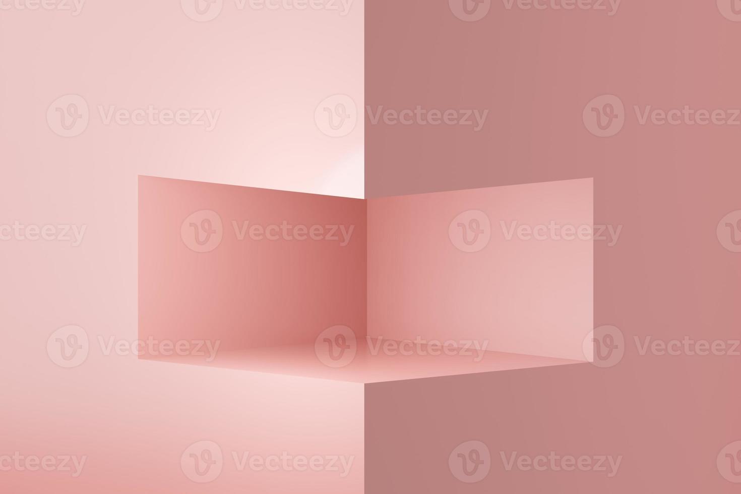 3d rendering illustration of podium display showcase for product placement in minimal design. podium stage showcase photo