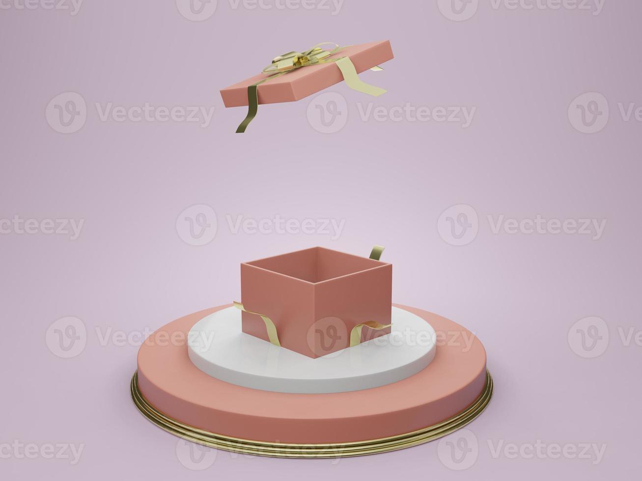 delivery to home from online shopping in 3D illustration rendering photo