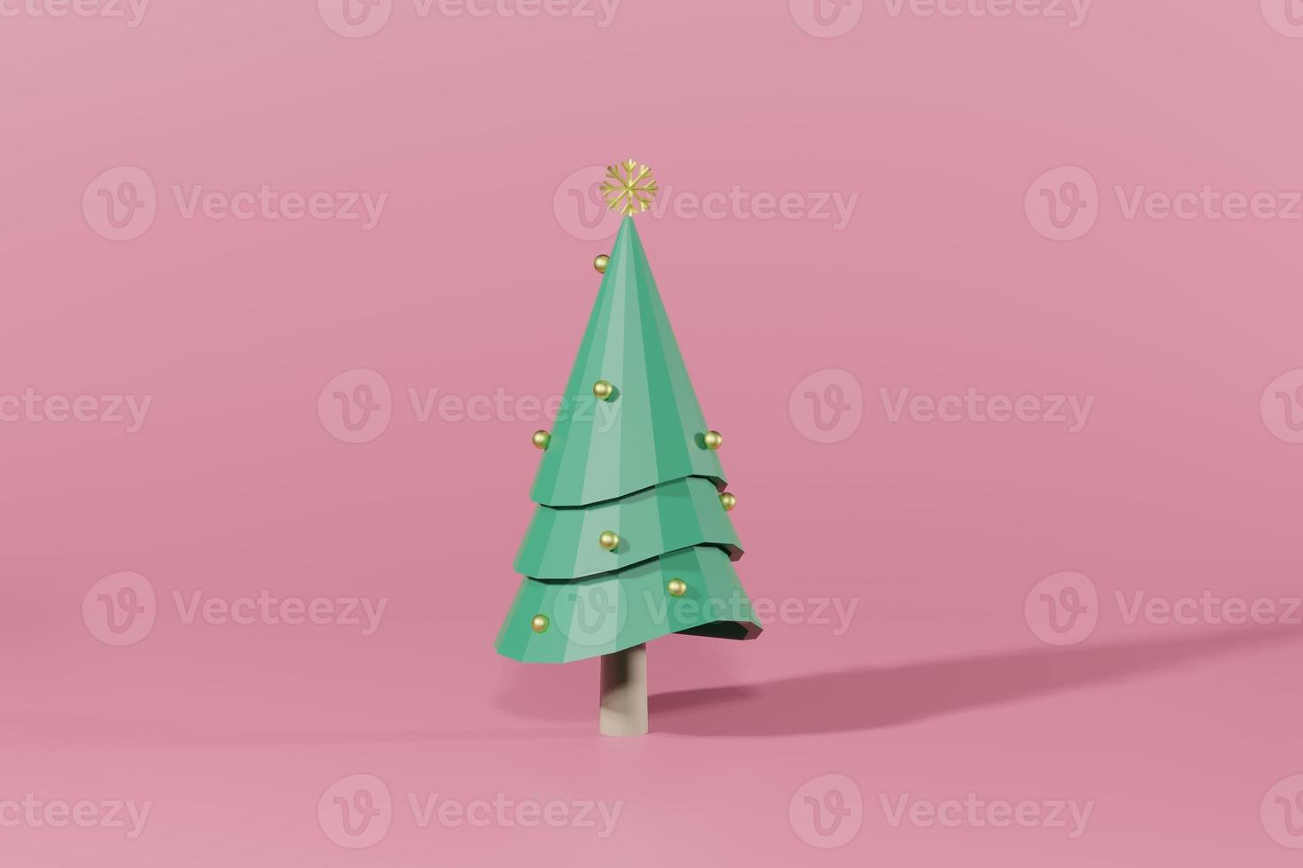 3d rendering illustration of christmas podium stage display showcase for product placement in minimal design. photo