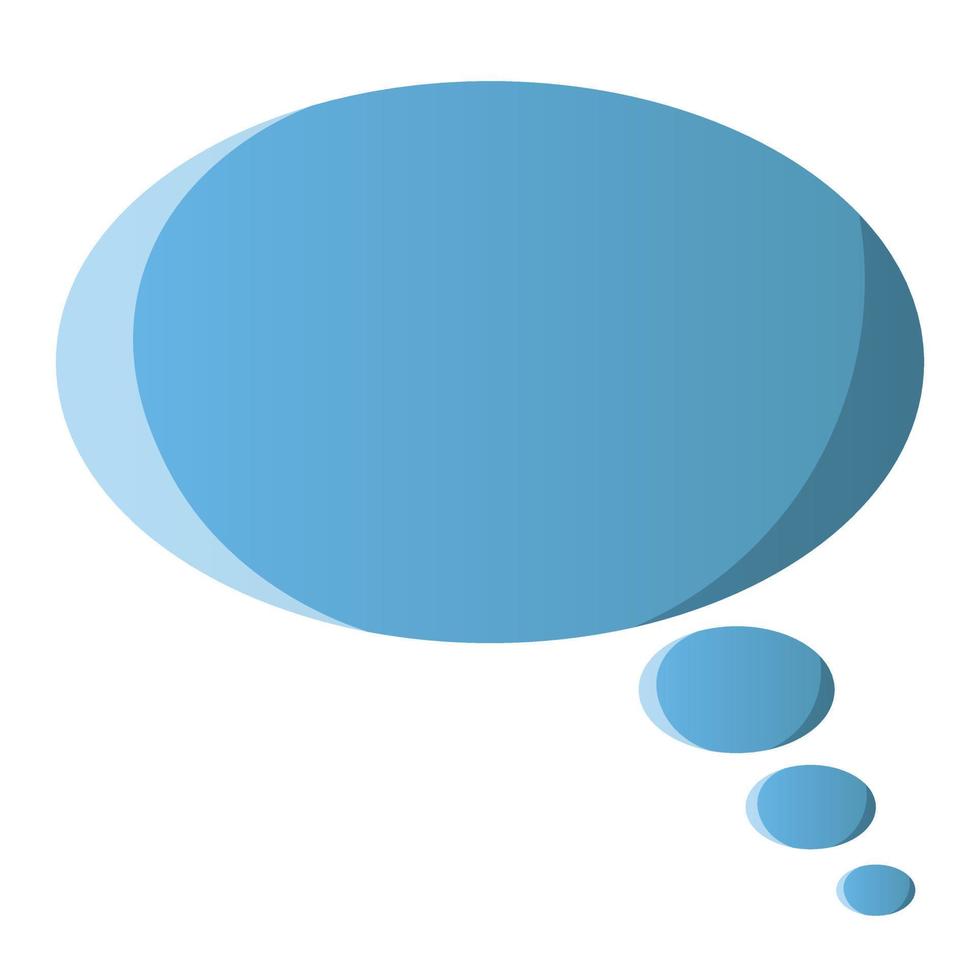 icono de burbuja de voz azul en blanco sobre fondo blanco. ilustración vectorial vector