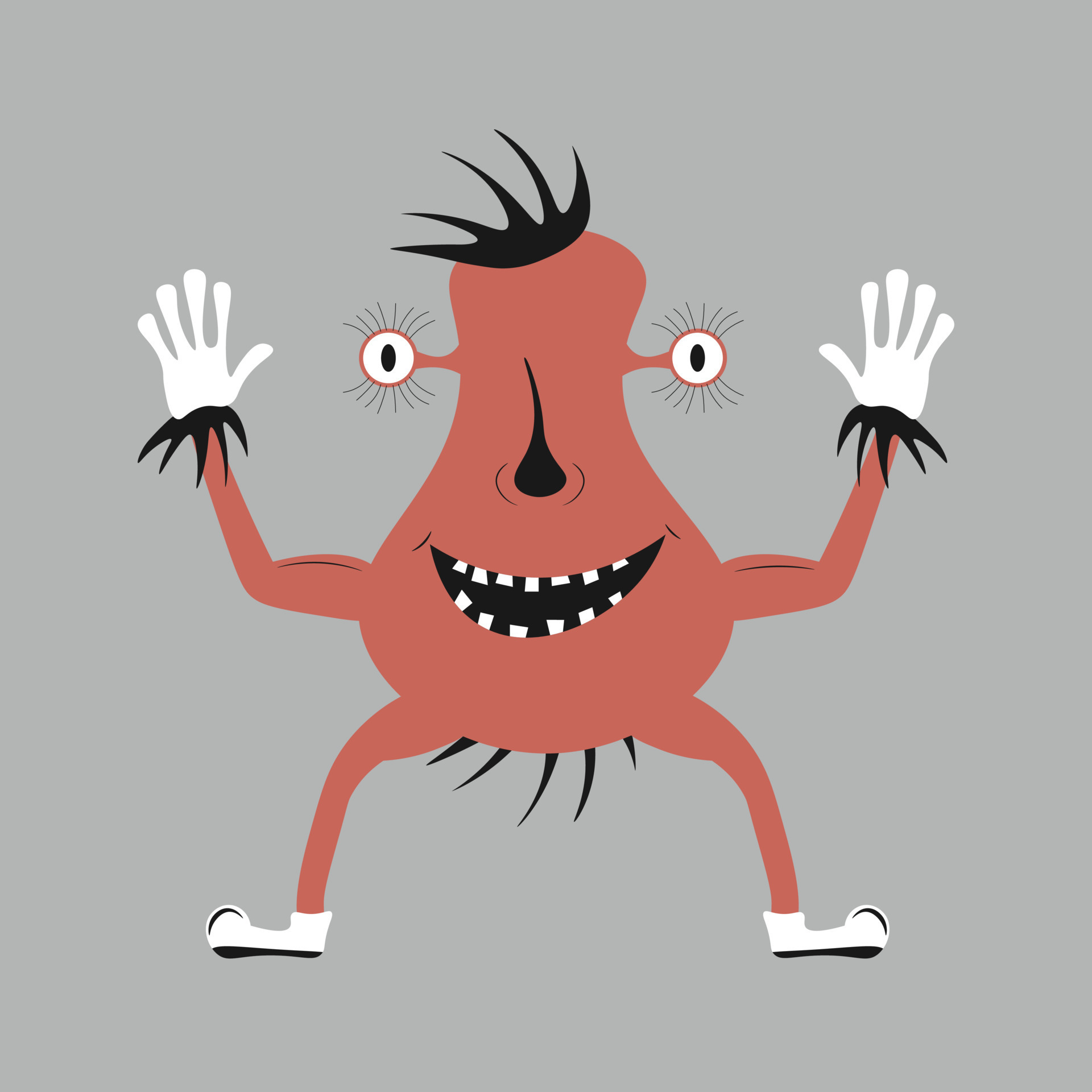 Happy Halloween. Monster icon. Cute kawaii cartoon scary funny baby character. Eyes, tongue, tooth fang, hands up. Flat design. Vector illustration 8243199 Vector Art at Vecteezy Happy Halloween. Monster icon. Cute kawaii cartoon scary funny baby character. Eyes, tongue, tooth fang, hands up. Flat design. Vector illustration 8243199 Vector Art at Vecteezy