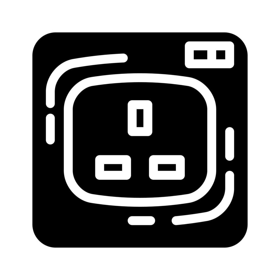 ilustración de vector de icono de glifo de socket g