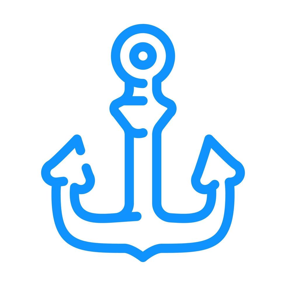 ancla barco pirata color icono vector ilustración