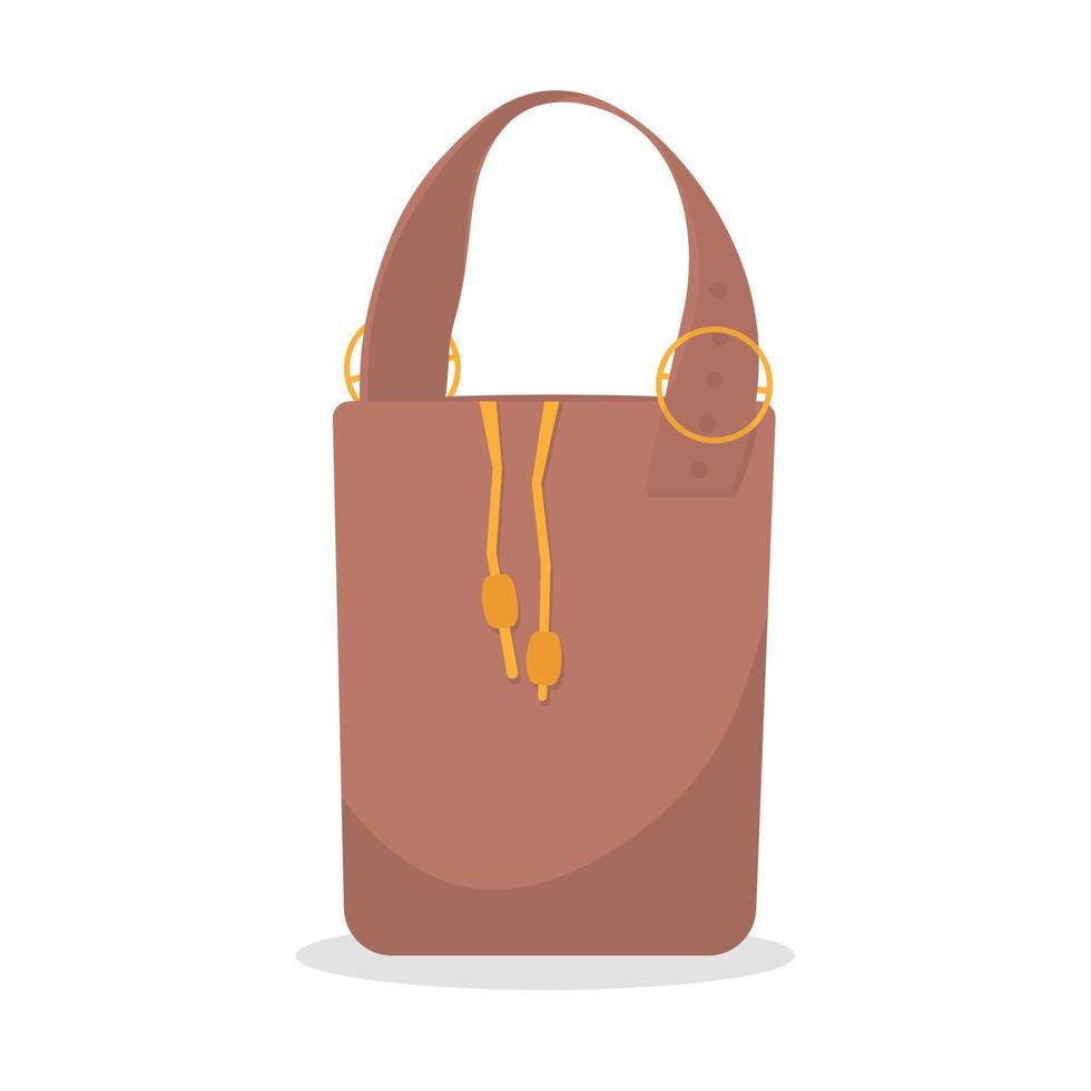 Womens handbag. Fashionable ladies accessories, shopper, tote, belt bag and clutch. Fashion leather and textile bags vector illustration.