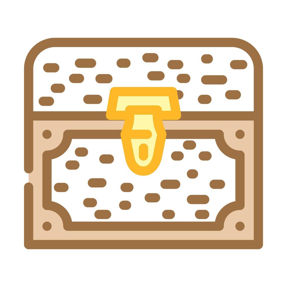 treasure chest color icon vector illustration