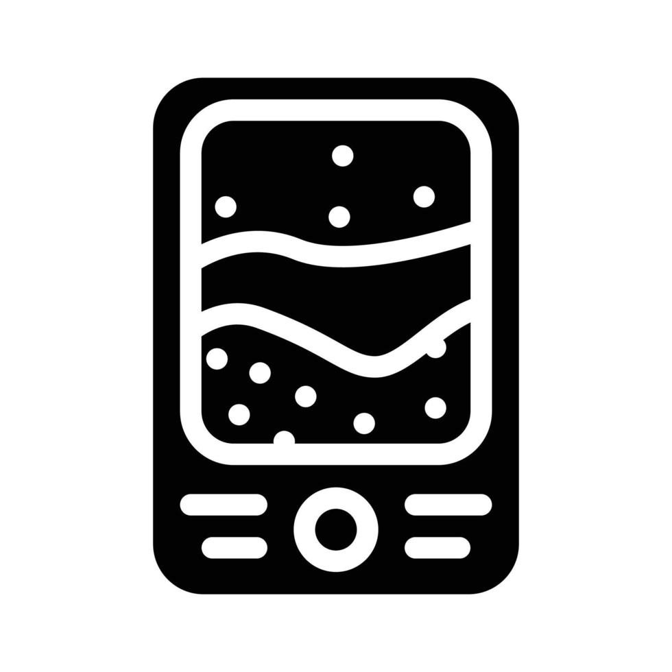sounder diver electronic gadget glyph icon vector illustration