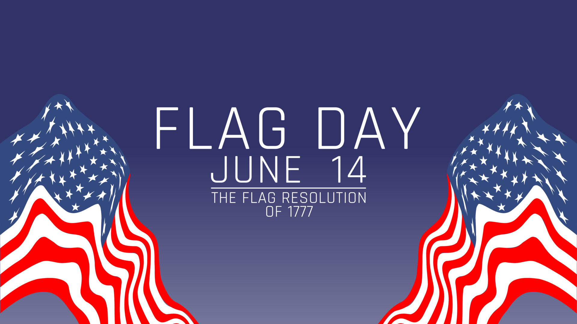 United States National Flag Day. The holiday celebrates the 14th of