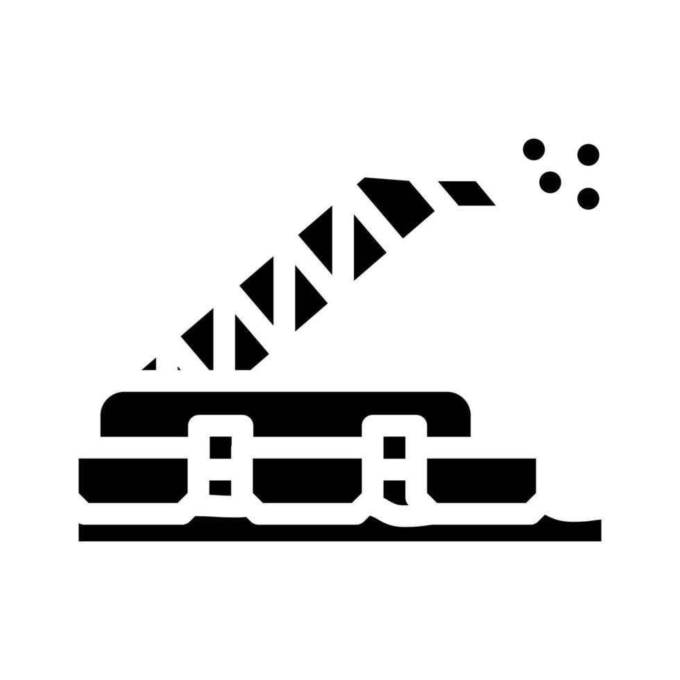 sod peat collector machine glyph icon vector illustration