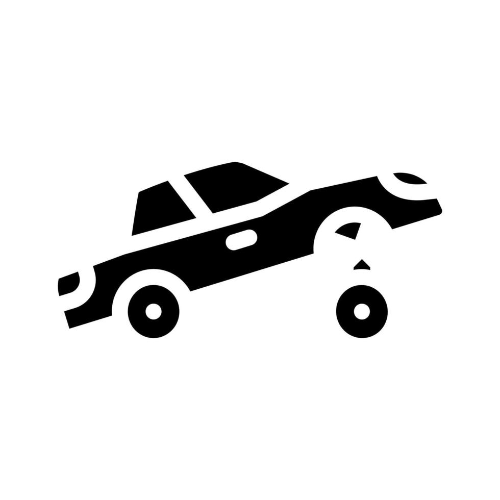 car rapper glyph icon vector illustration flat