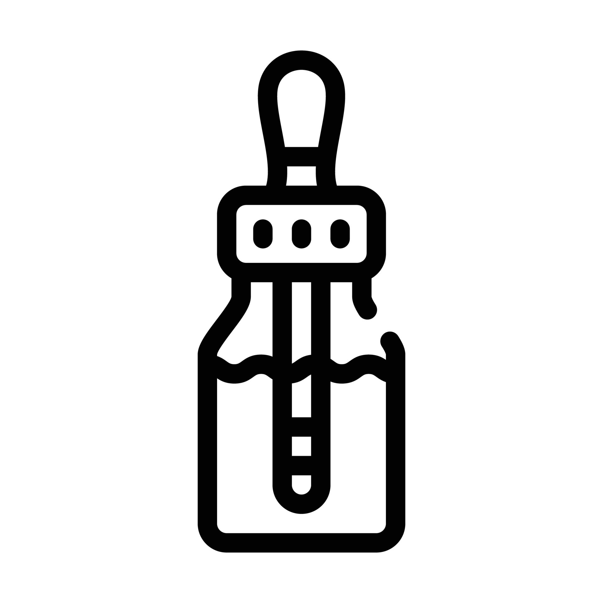 herbal drops line icon vector black illustration 8244354 Vector Art at ...