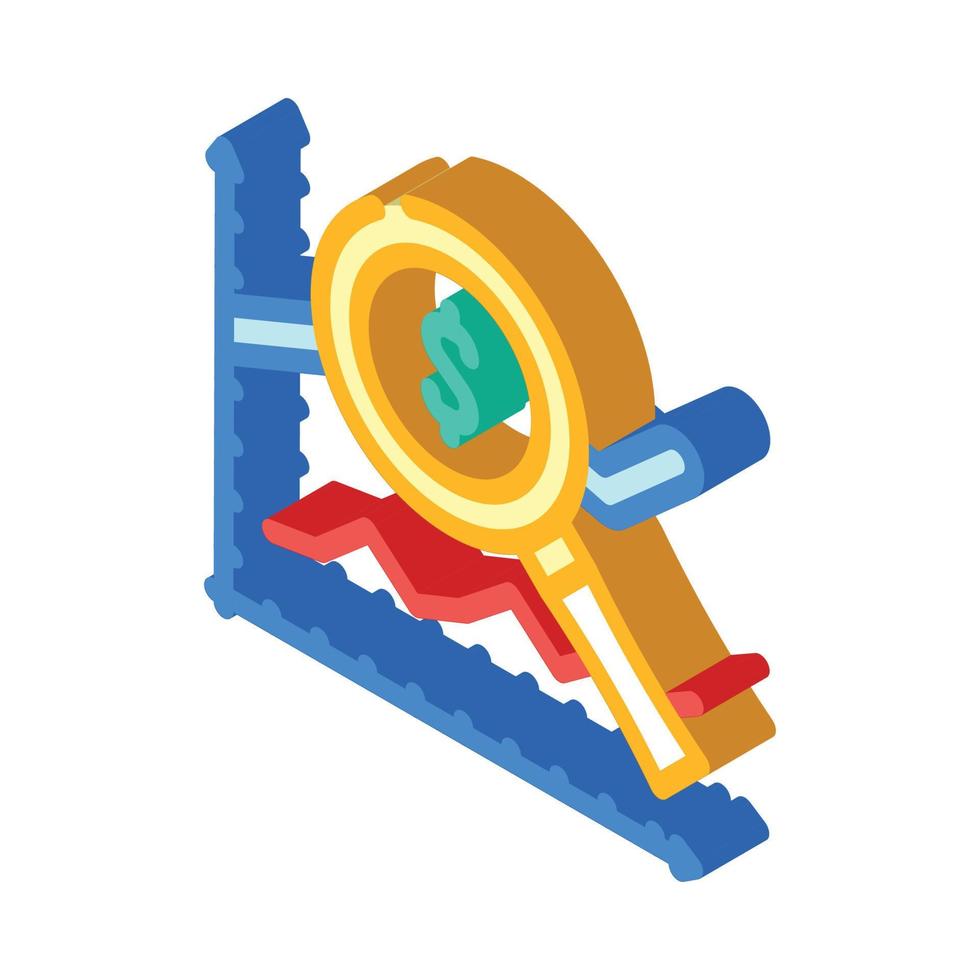 analytics business chart isometric icon vector illustration