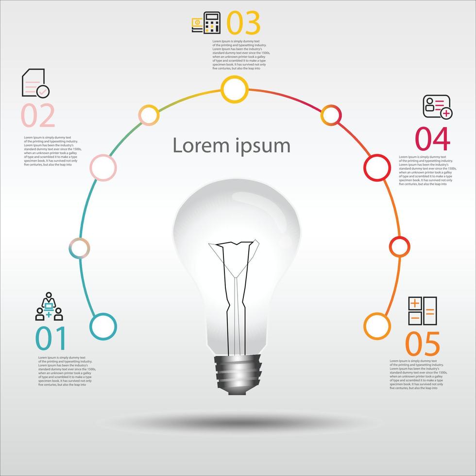 Infographic Curve shape furturistic and idea data vector Template Process concept Step for strategy and information education