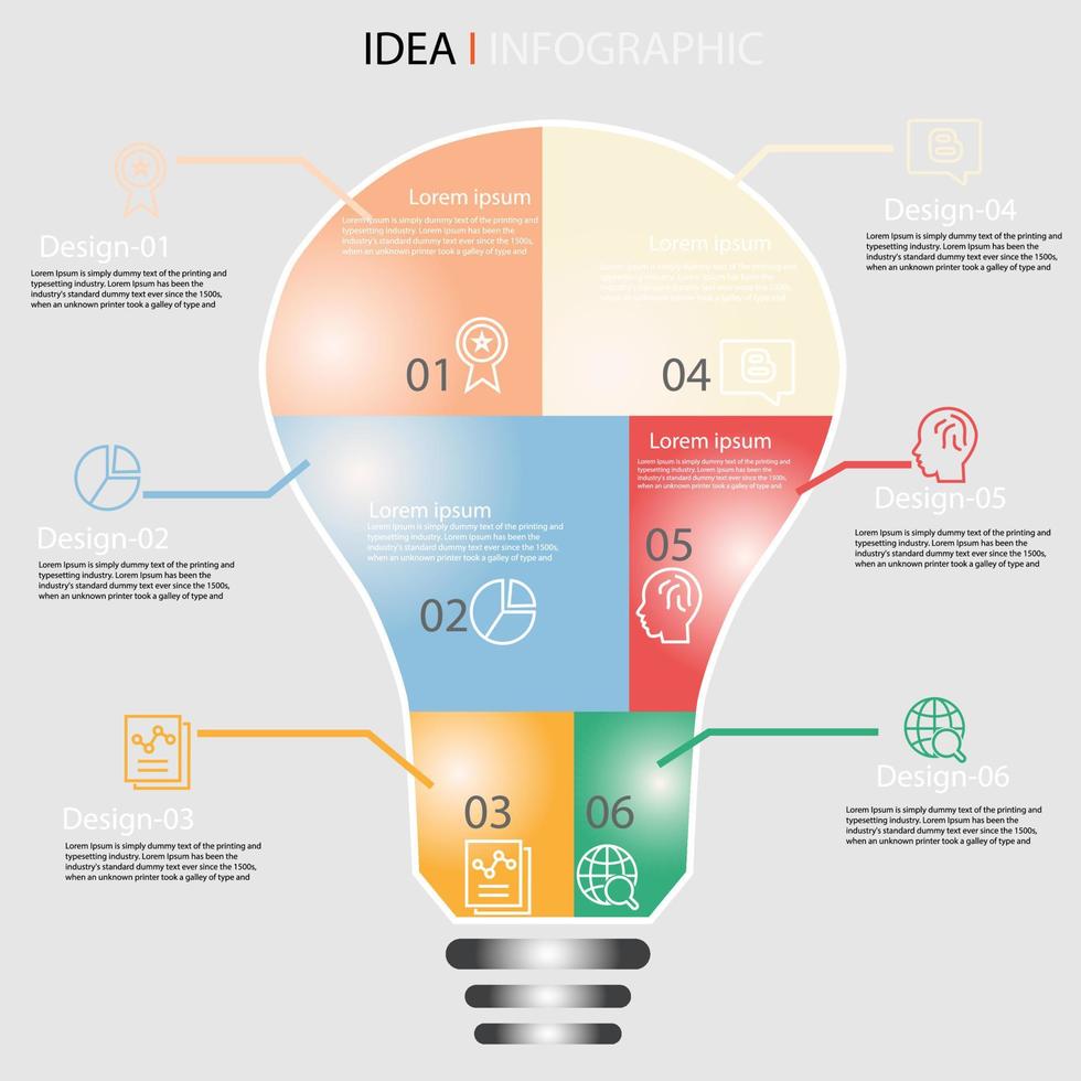 paso de concepto de proceso de plantilla de vector de datos de forma de idea de infografía para educación de estrategia e información