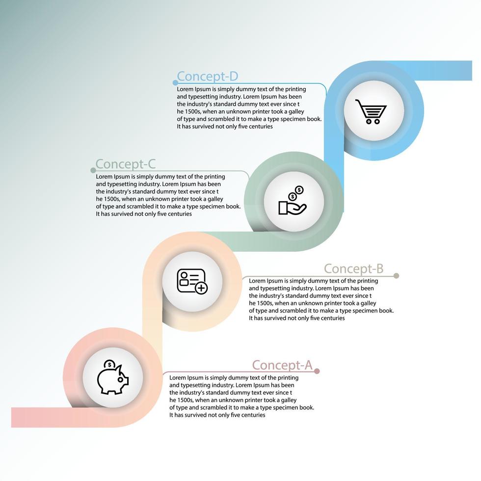 Infographic circle data vector Template Process concept Step for strategy and information education