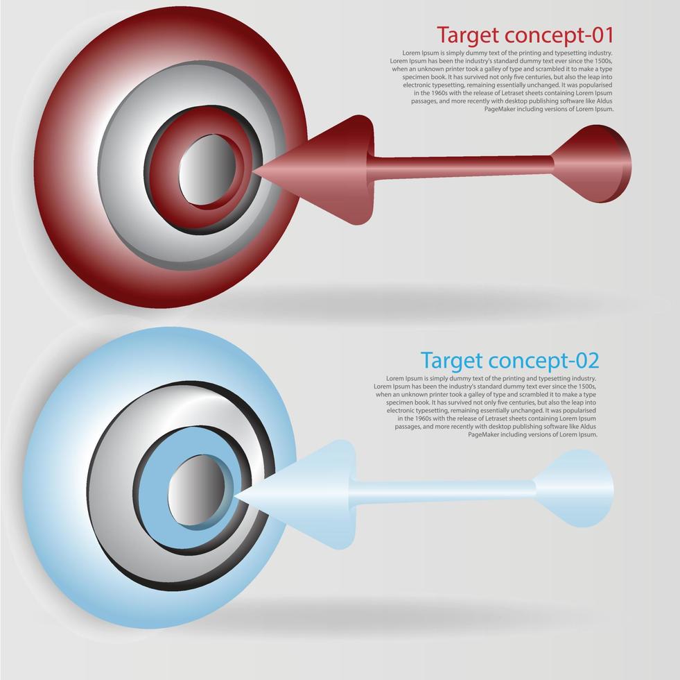 Infographic target and arrow vector Template Process concept Step for strategy and information education