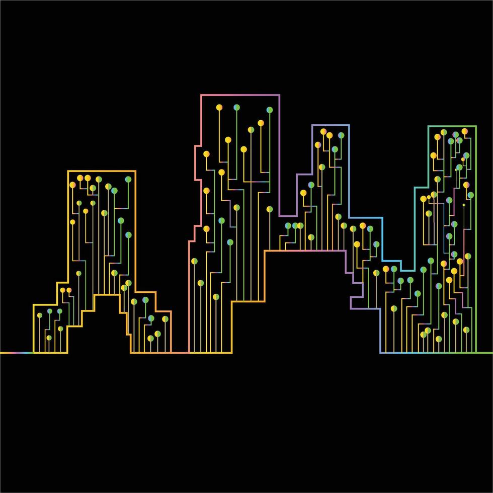 Computer chip Electronic circuit board vector for technology and finance concept and education for future