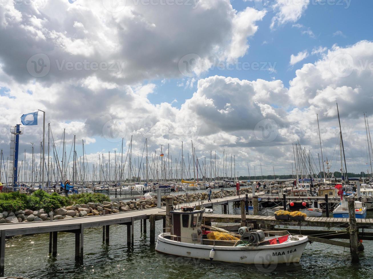 Maasholm at the river schlei in germany photo