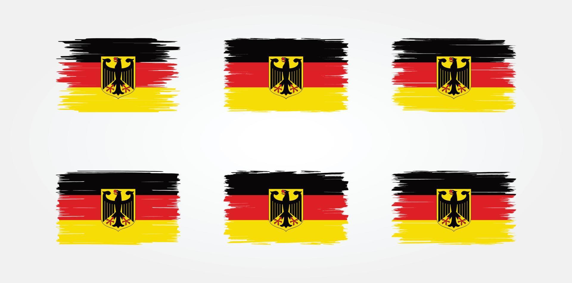 colección de pinceles de bandera de alemania. bandera nacional vector