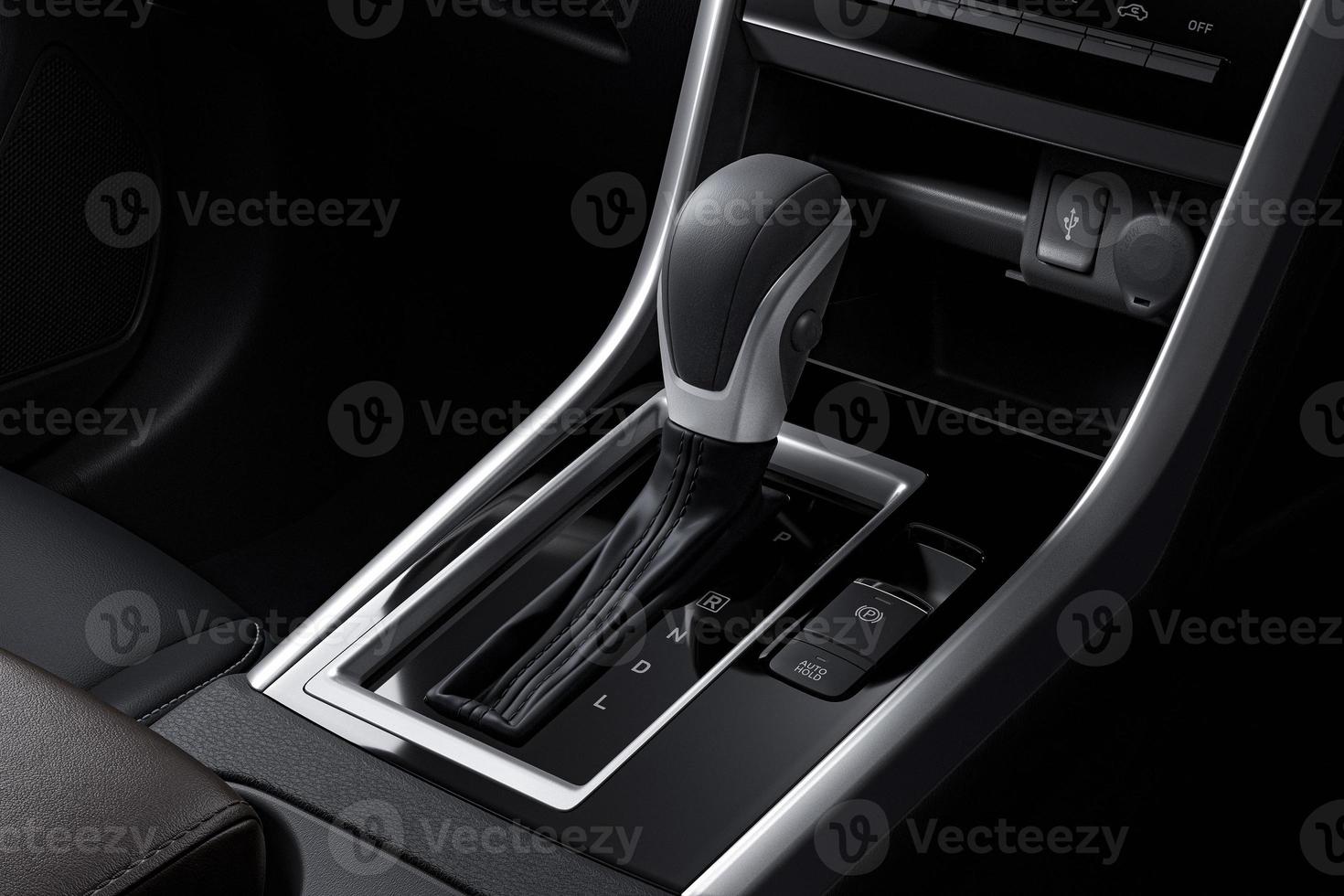 automatic transmission in the car close-up photo