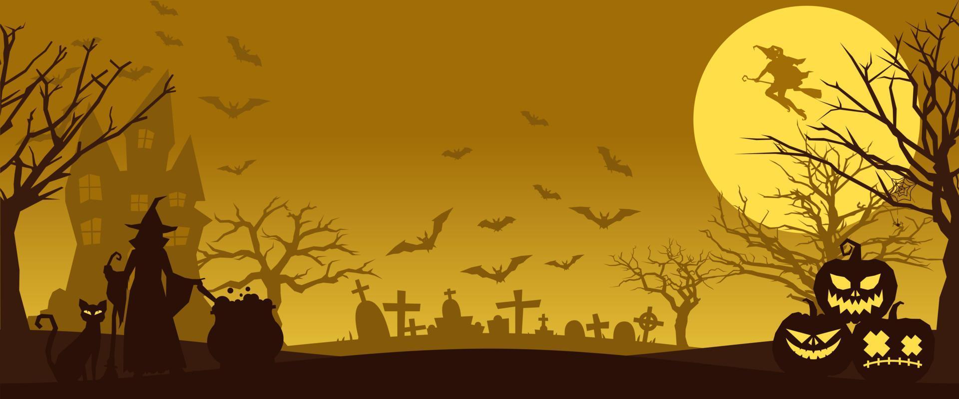 Tileable Colourfull Halloween Background Cartoon Scene 8245481 Vector ...