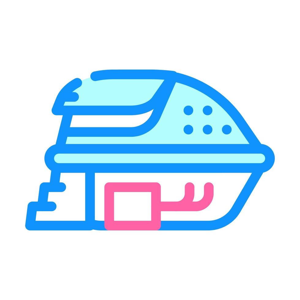 deprivation chamber, floating capsule color icon vector illustration