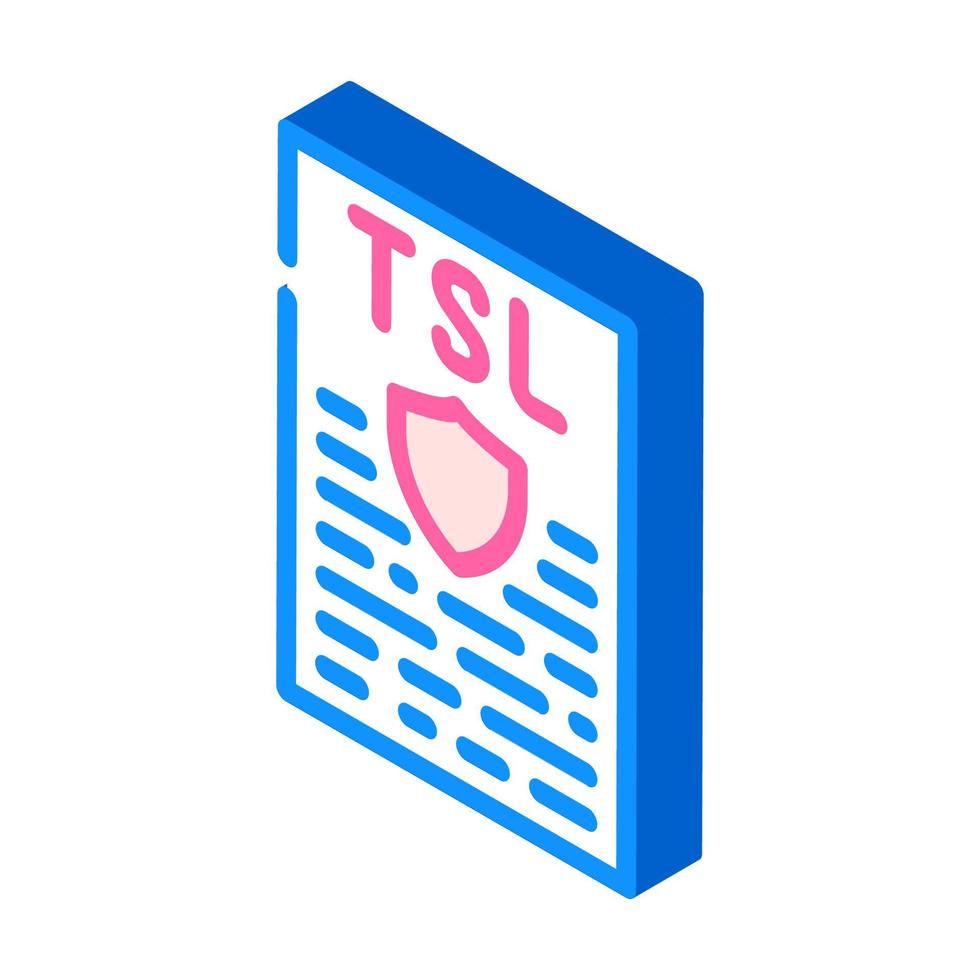 tsl protocol isometric icon vector illustration sign