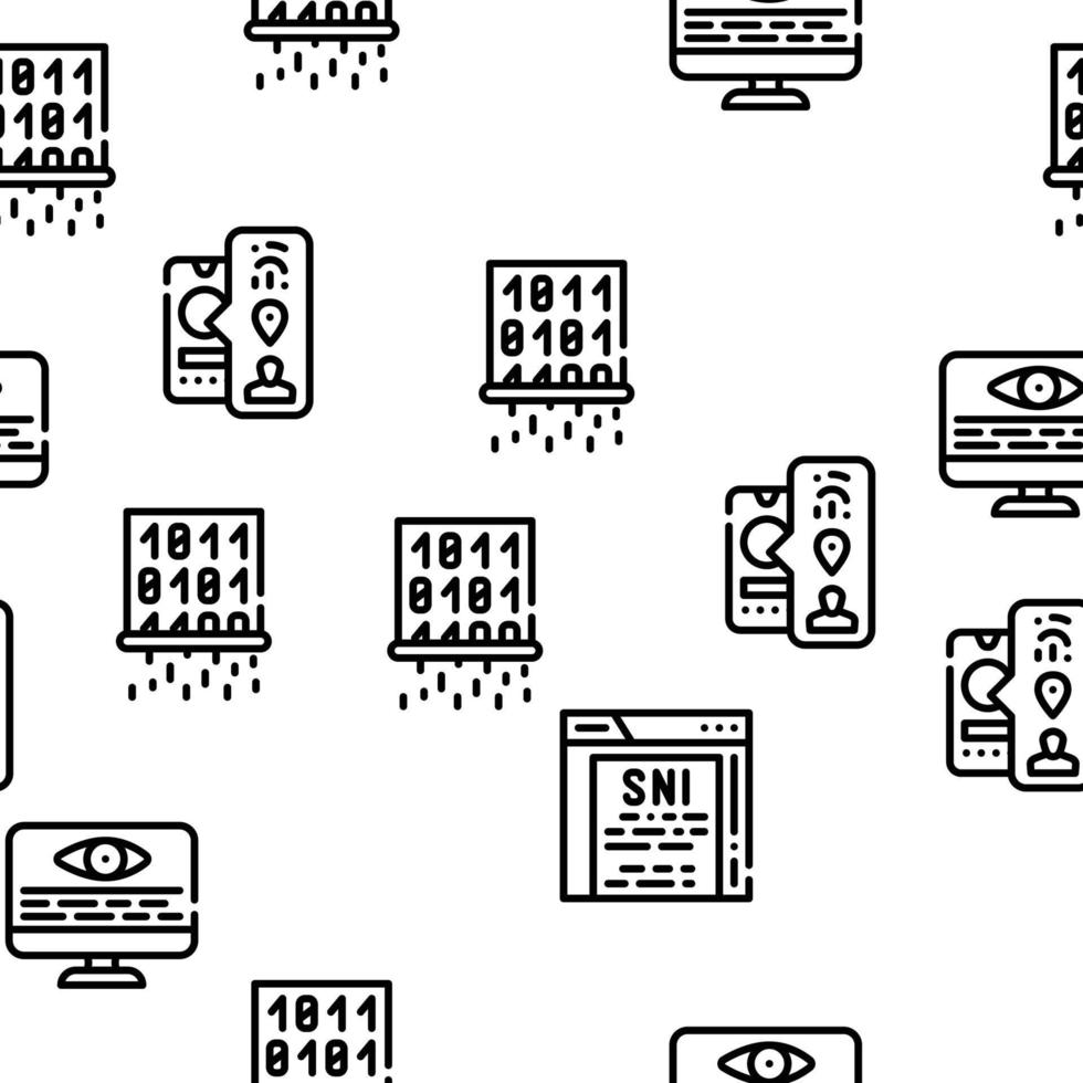 política de privacidad proteger patrón transparente de vector