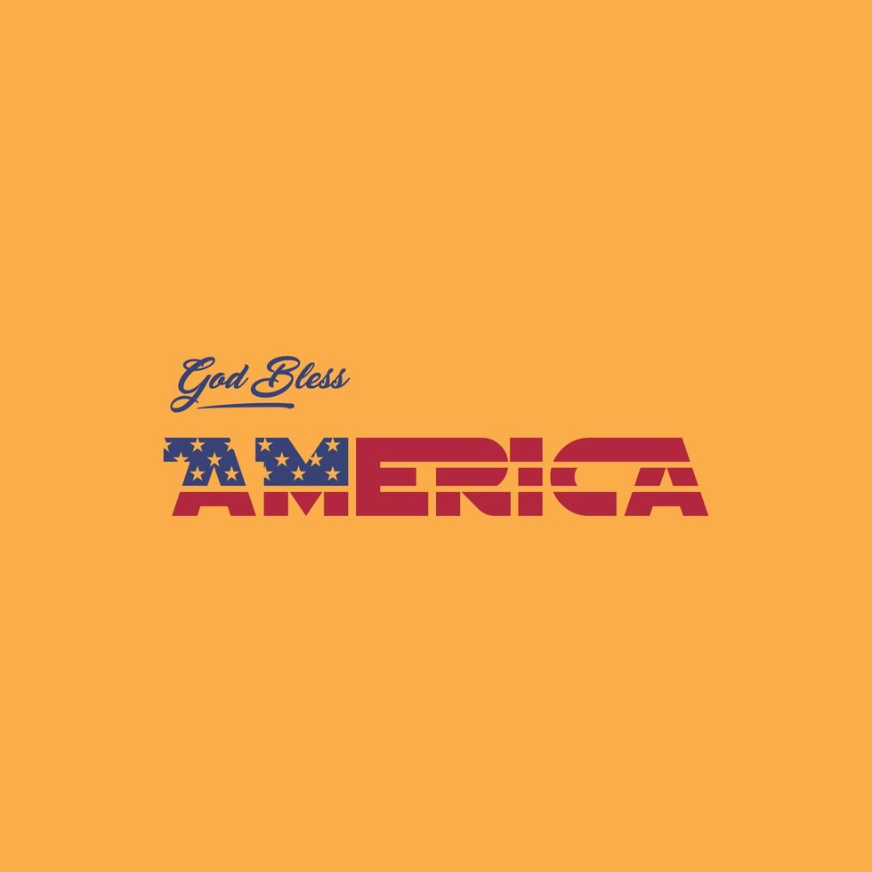 God Bless America Logo Font vector