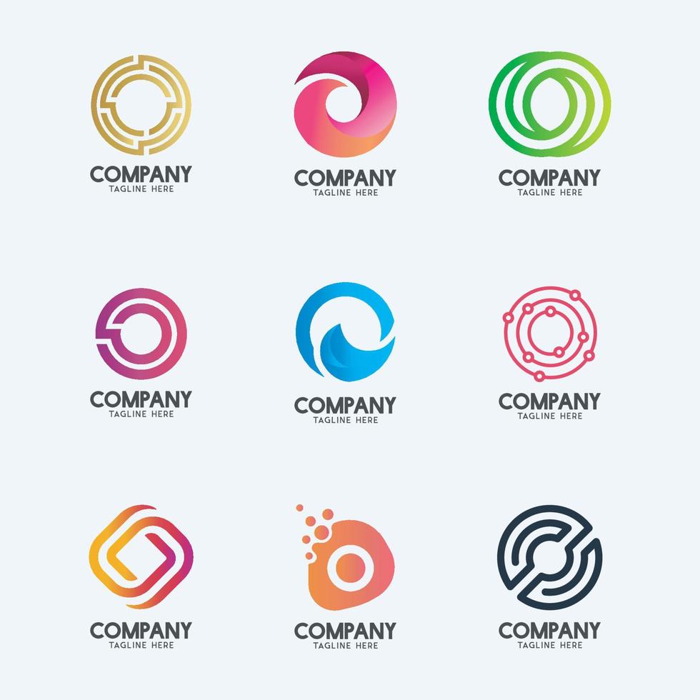 diseño creativo mínimo del logotipo de la letra o. logotipo de empresa premium. vector