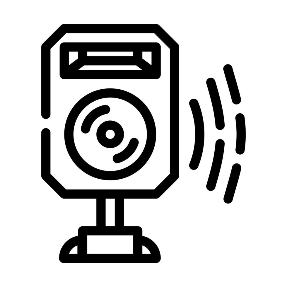 speaker electronic device line icon vector illustration