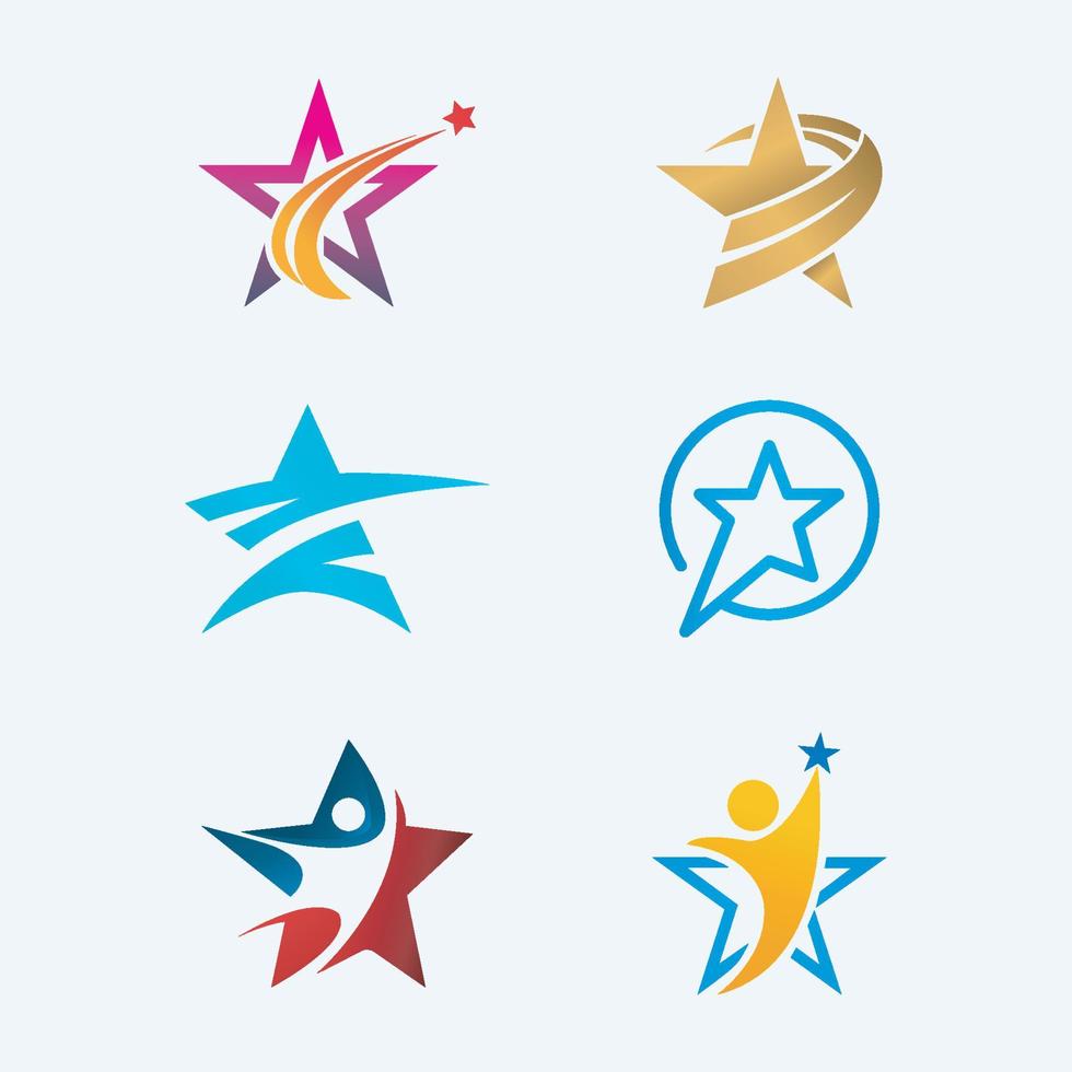 star logos 1 collection symbol designs for business vector