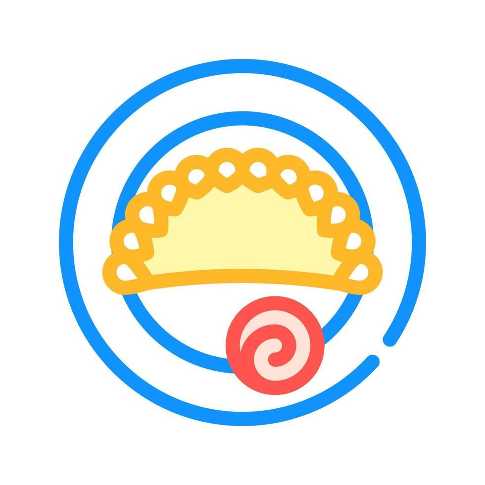 empanadas, patty frito mexicano icono de color ilustración vectorial vector