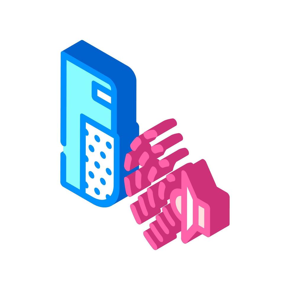 sound sensor isometric icon vector illustration color