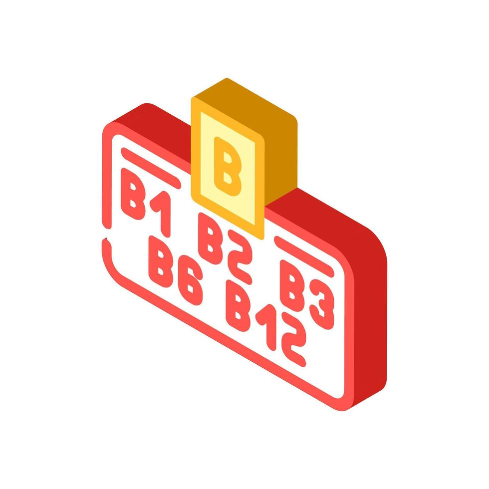 vitamin b group isometric icon vector illustration