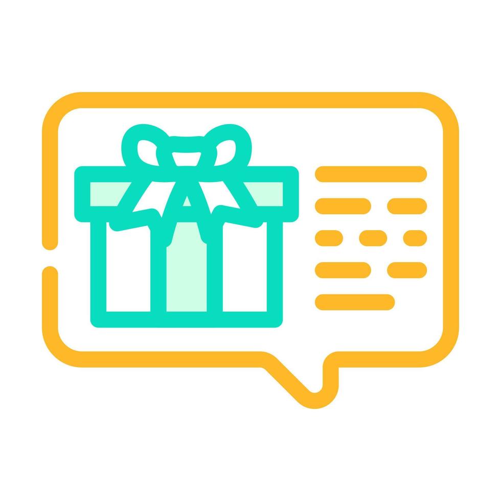 discussion about gift color icon vector illustration