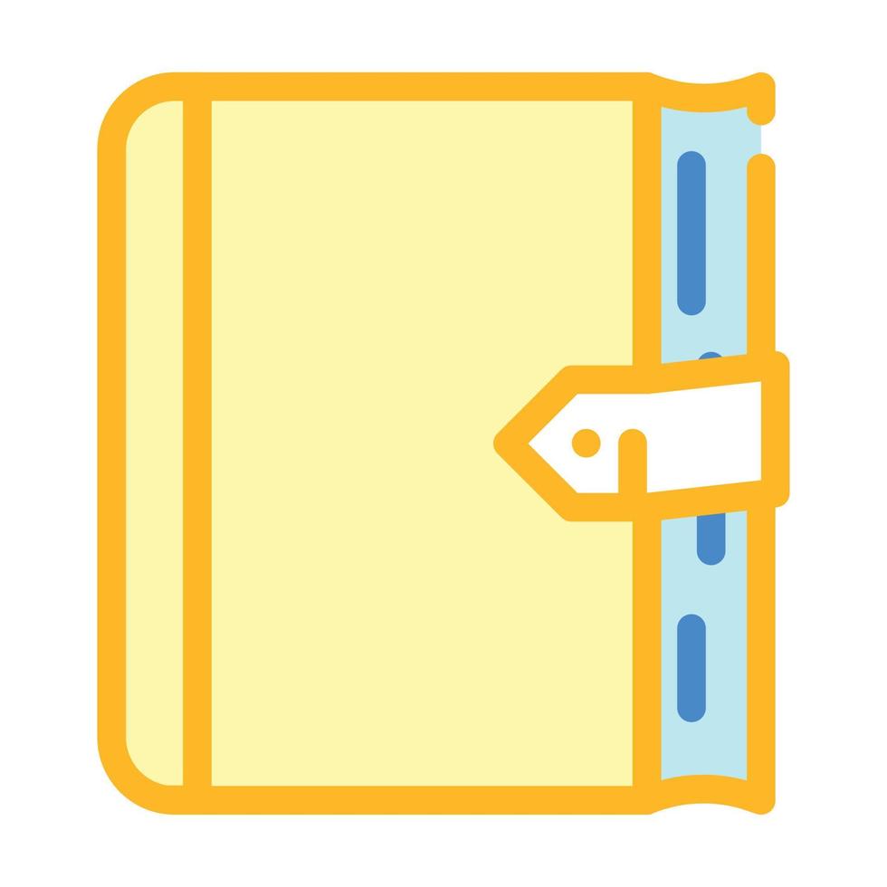 diary notebook color icon vector illustration