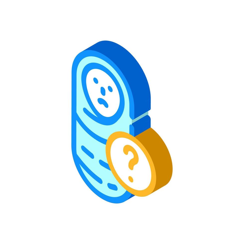 baby unknown ache isometric icon vector illustration