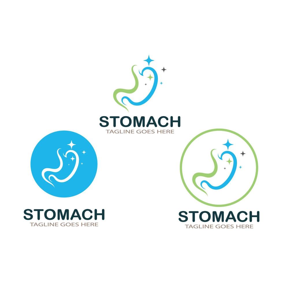 stomach care icon designs vector