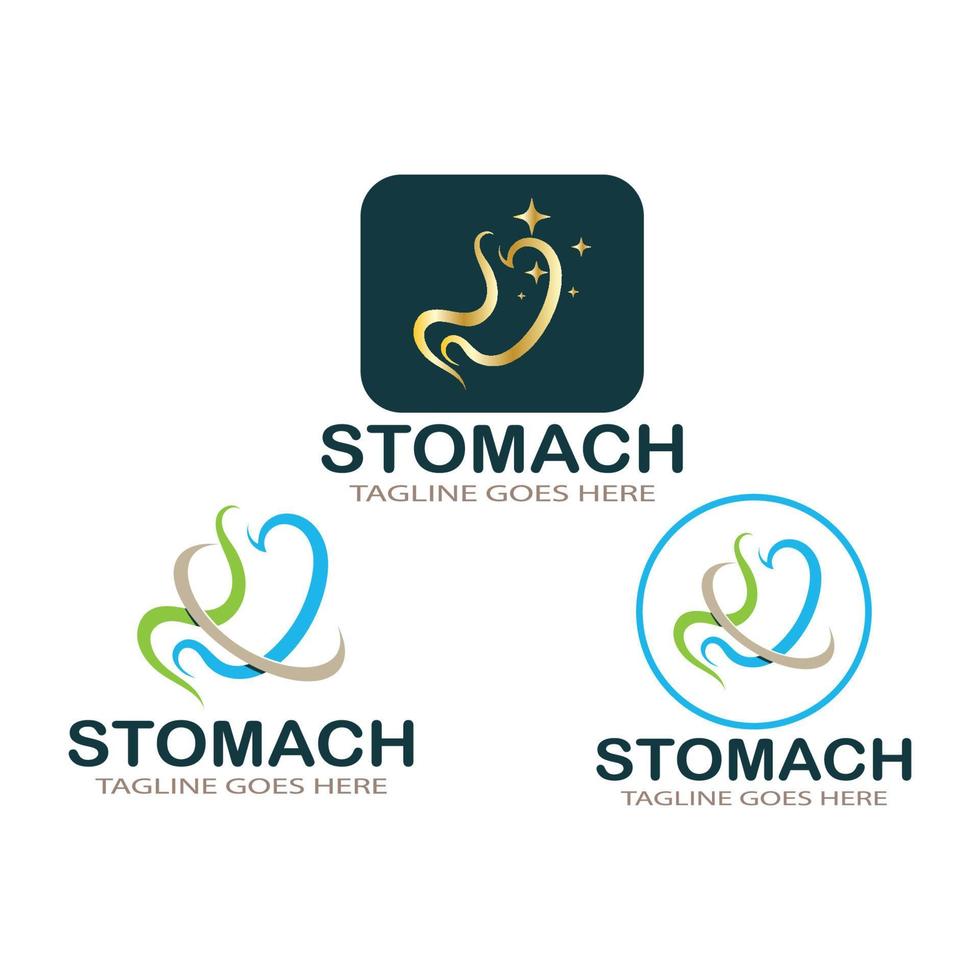 stomach care icon designs vector