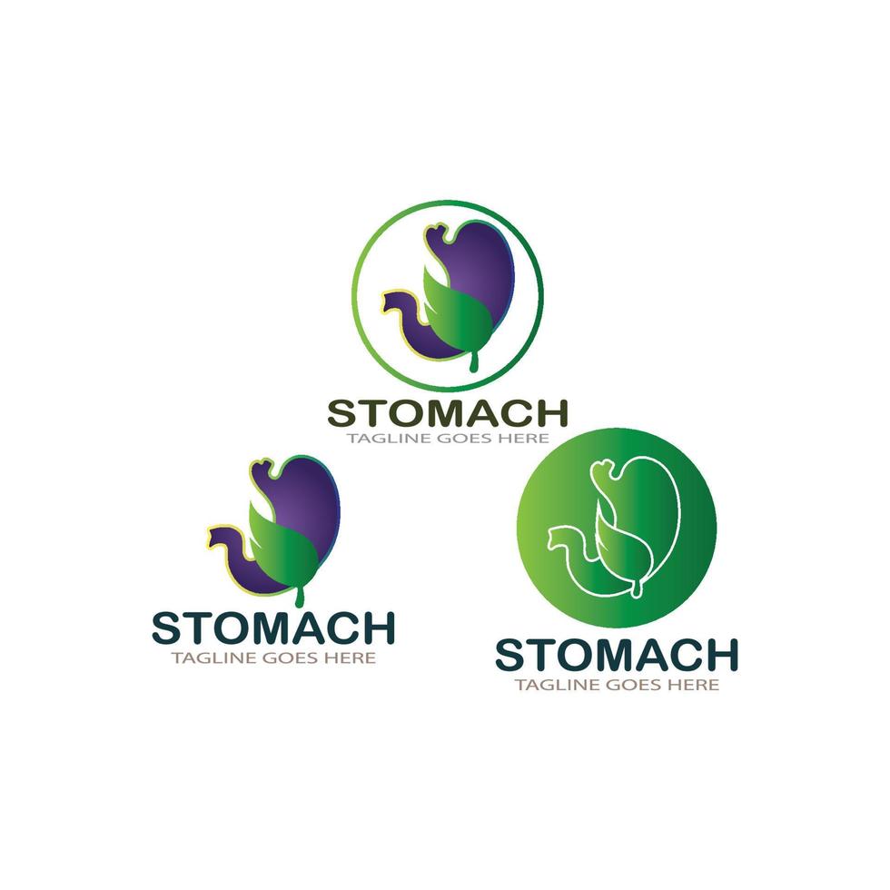 stomach care icon designs vector