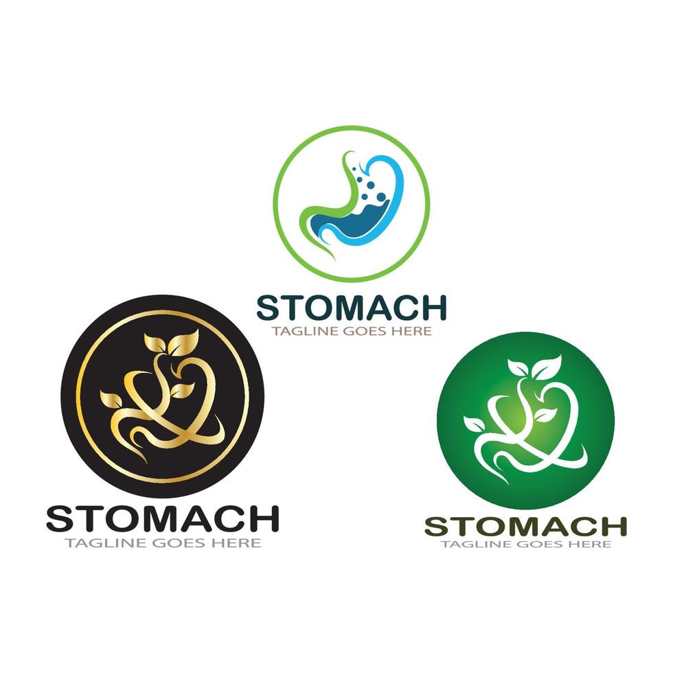 stomach care icon designs vector