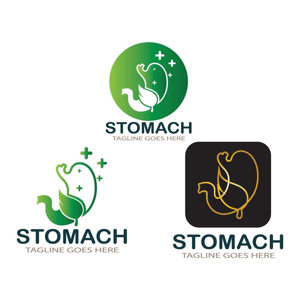 stomach care icon designs vector