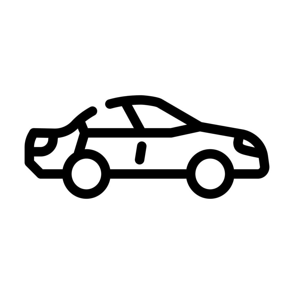 ilustración de vector de icono de línea de aparcamiento de coche