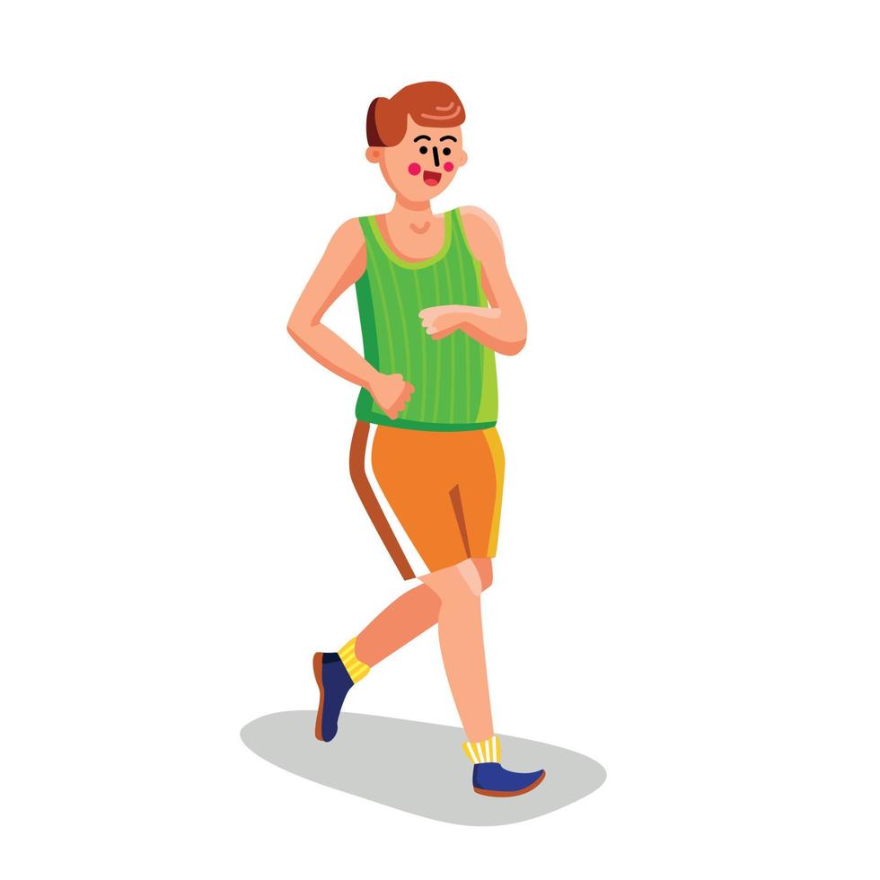 Man Jogging Or Running Sport Exercising Vector