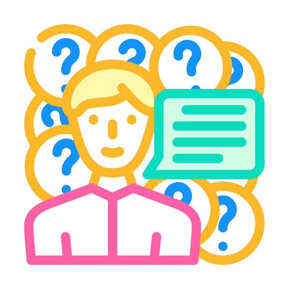 questions for seller color icon vector illustration