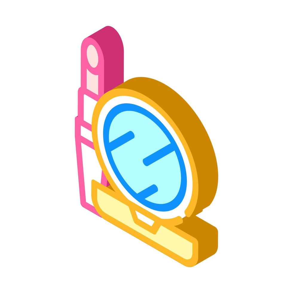 cosmetics and mirror isometric icon vector illustration