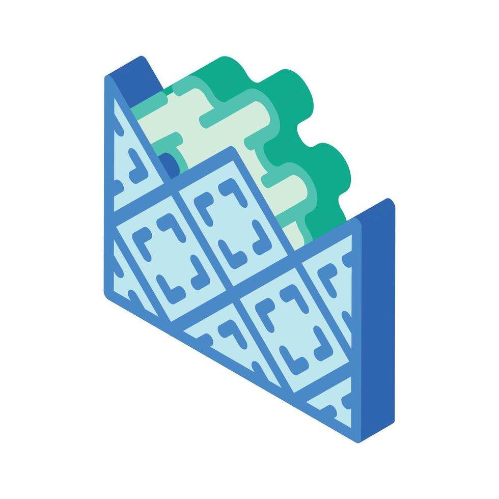 lay tiles isometric icon vector sign illustration