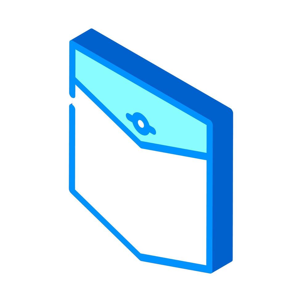 western pocket isometric icon vector illustration