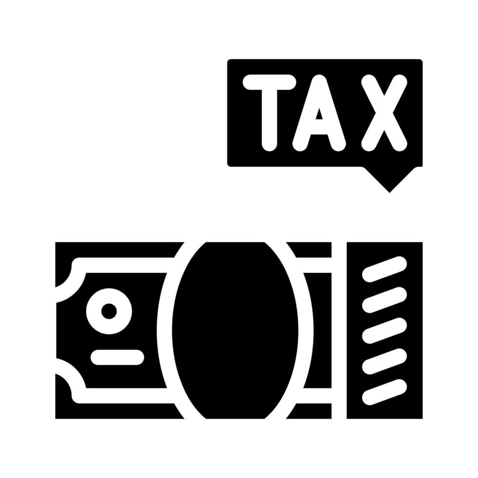 every dollar tax glyph icon vector illustration