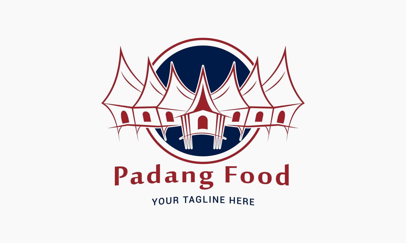 Padang food logo vector
